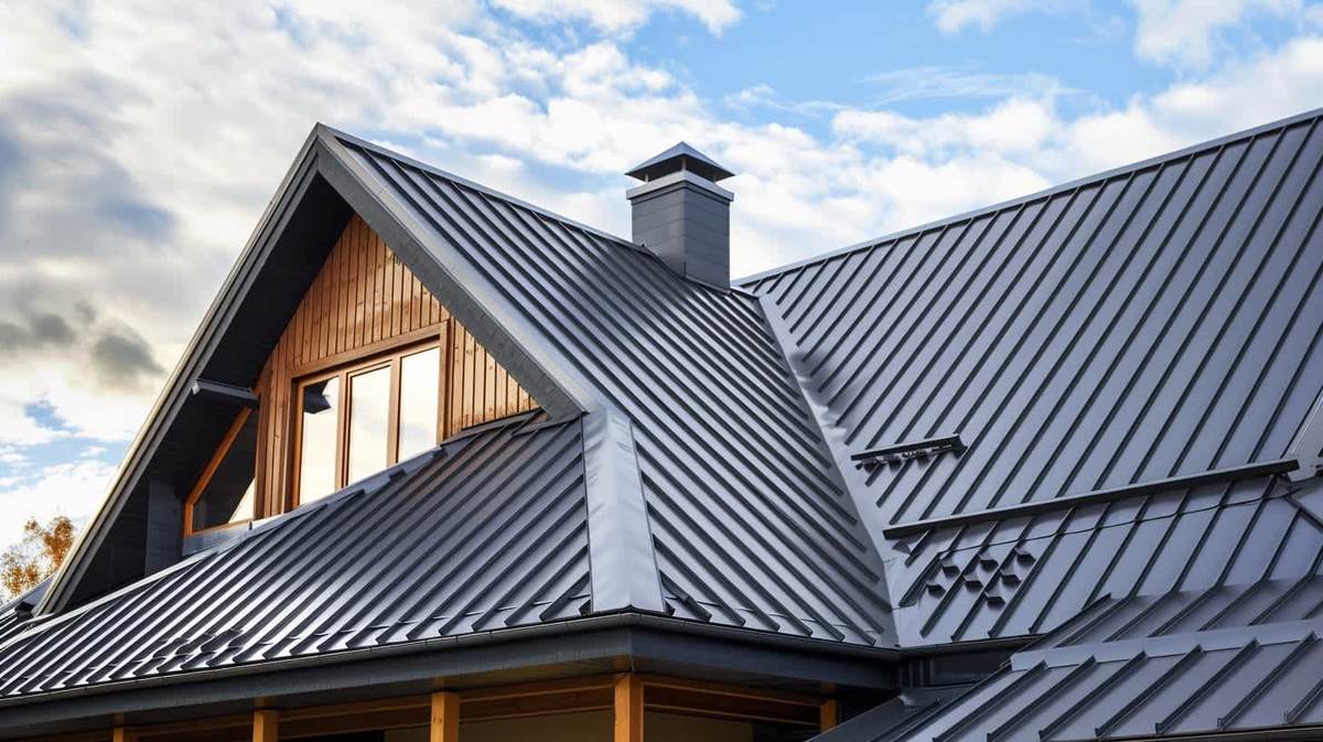 Üçyol EPDM Kauçuk Çatı – antrasit kenet sistem metal çatıyla kaplanmış müstakil ev Üçyol EPDM Kauçuk Çatı – antrasit kenet sistem metal çatıyla kaplanmış müstakil ev